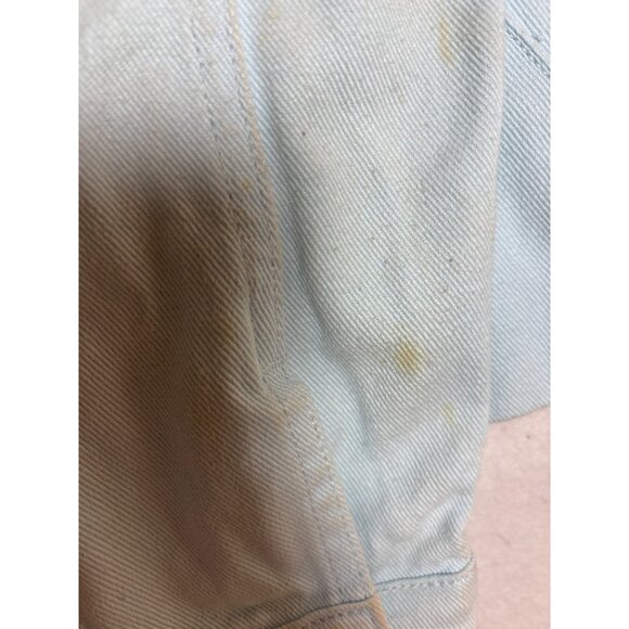 Forever 21 Womens Light Blue Cropped Denim Jacket With Button Closure & Small - Picture 10 of 11